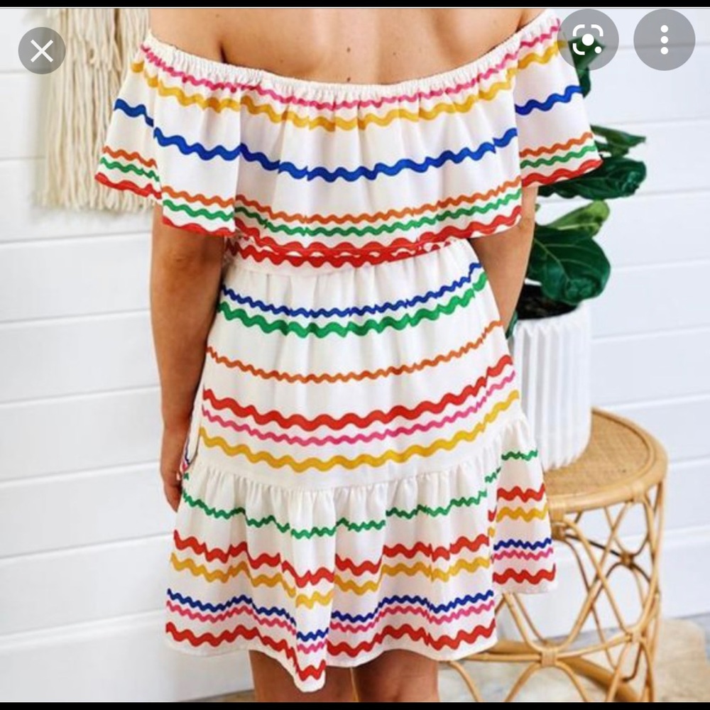 Off shoulder Ric Rac Dress NWOT - Picture 5 of 5